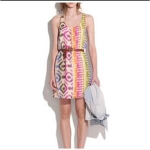 Size 0 silk Broadway & Broome rainbow aztec print sleeveless racerback sundress